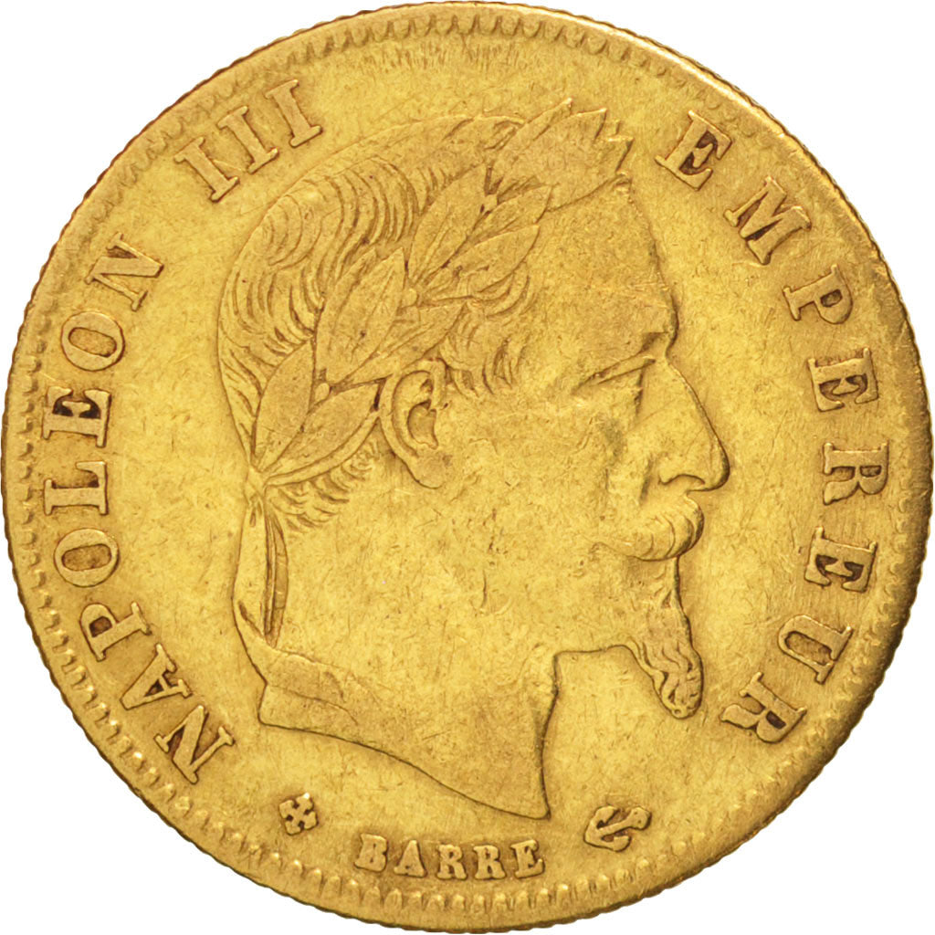 France, Napoleon III, 5 Francs, 1863, Strasbourg, EF(40-45), KM 803.2
