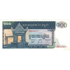 Nota, Camboja, 100 Riels, 1963-1972, Undated (1963-72), KM:12b, UNC(63)