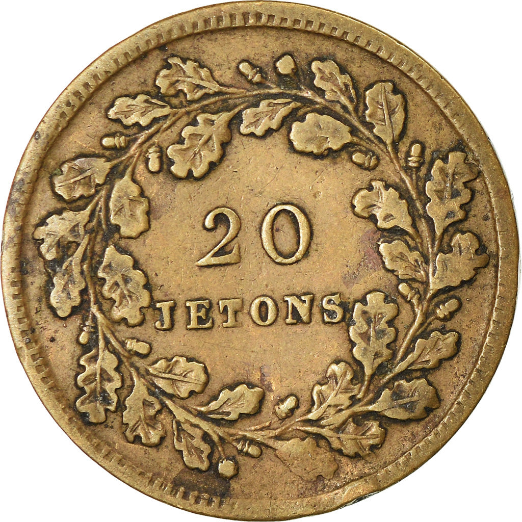 France, Token, Jeu, Napoléon Ier, 20 Jetons, 1833, EF(40-45), Copper