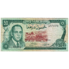 Banconote, Marocco, 50 Dirhams, 1970, KM:58a, B