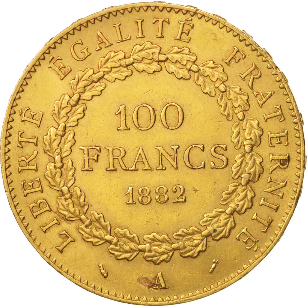 France, Génie, 100 Francs, 1882, Paris, AU(50-53), Gold, KM:832, Gadoury:1137