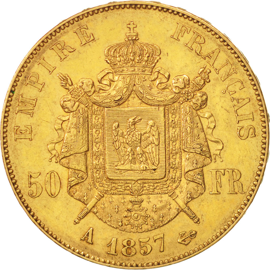 Coin, France, Napoleon III, Napoléon III, 50 Francs, 1857, Paris, EF(40-45)