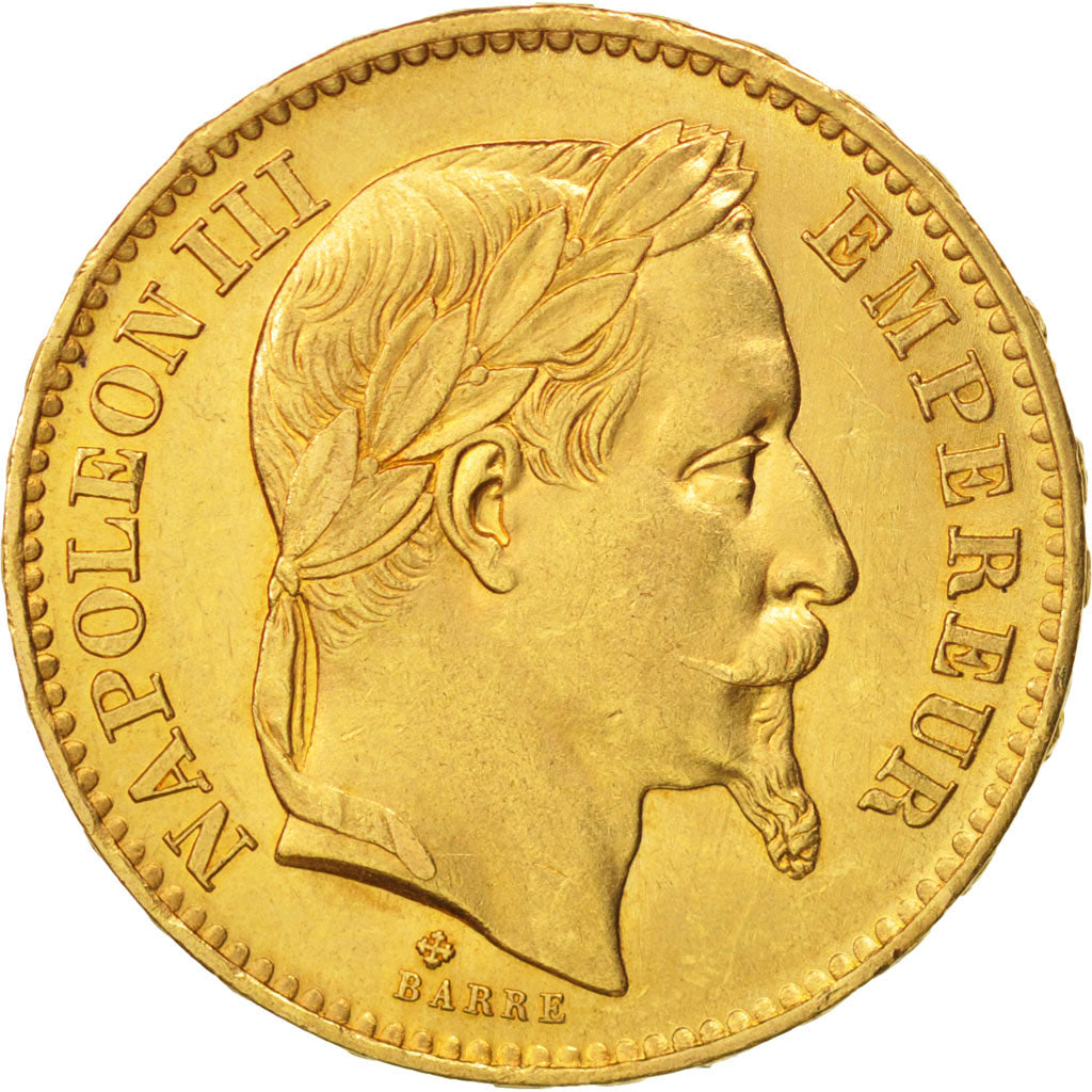 Munten, Frankrijk, Napoleon III, Napoléon III, 20 Francs, 1867, Strasbourg