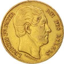 Belgium, Leopold I, 20 Francs, 20 Frank, 1865, EF(40-45), Gold, KM:23