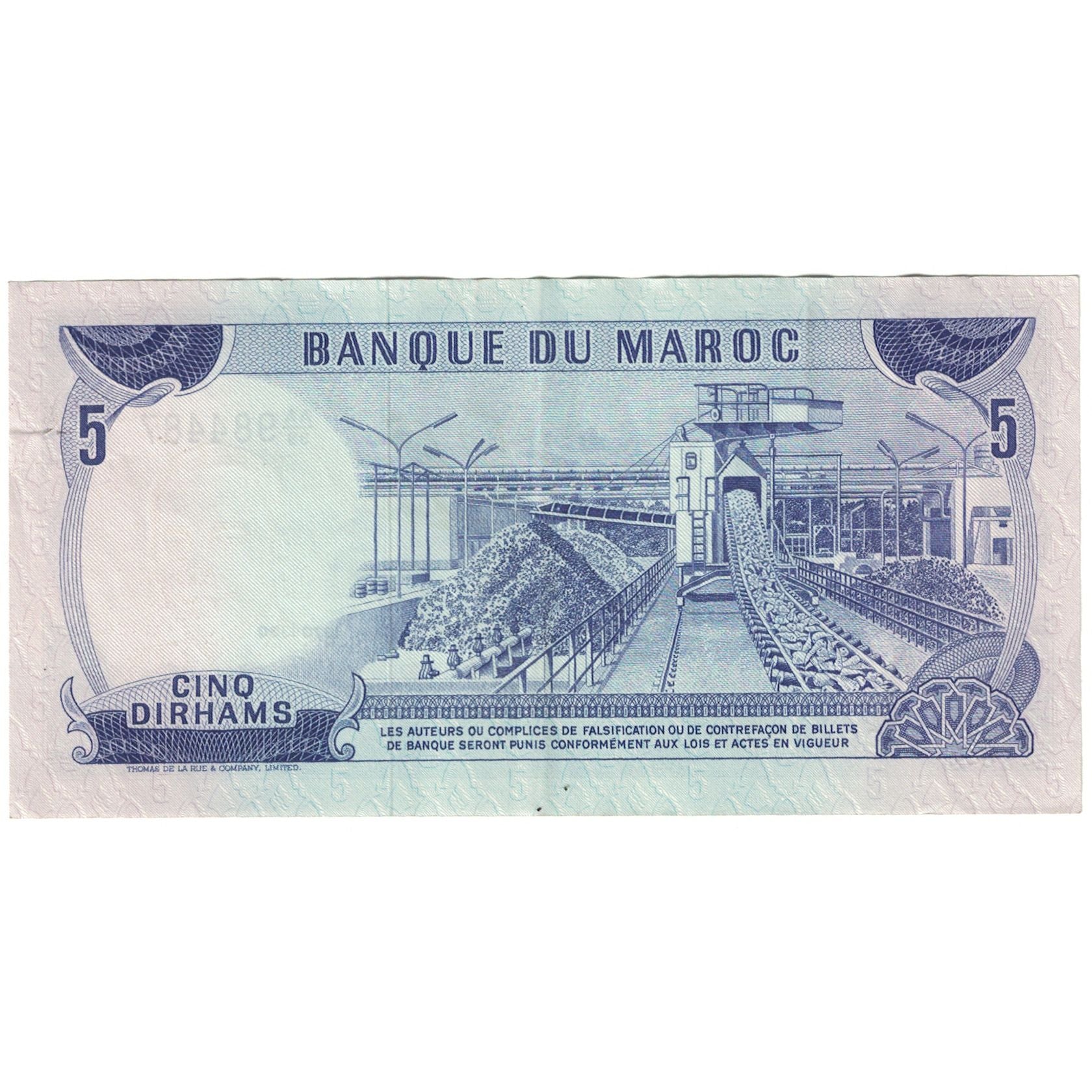 Geldschein, Marokko, 5 Dirhams, 1970, 1970, KM:56a, SS