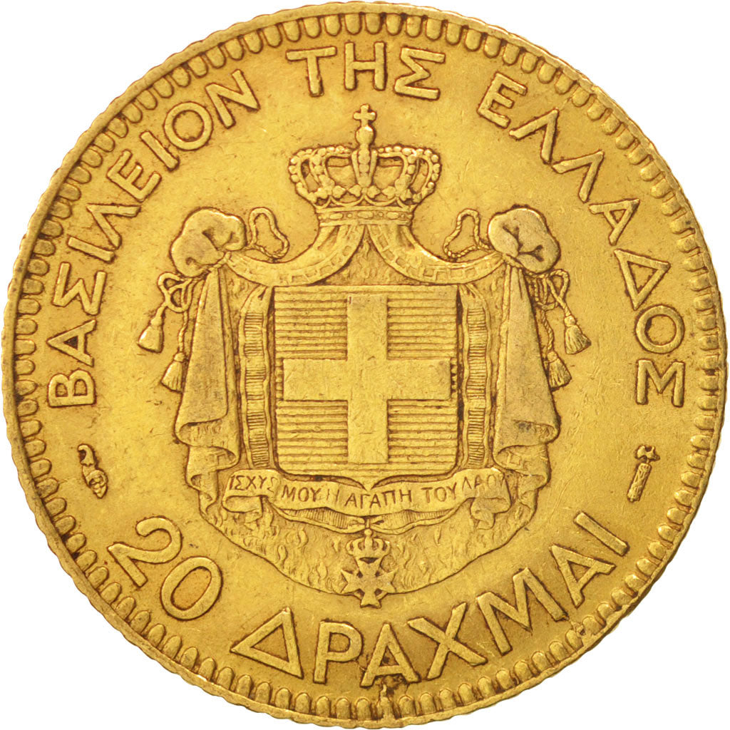 Münze, Griechenland, George I, 20 Drachmai, 1884, Paris, SS, Gold, KM:56