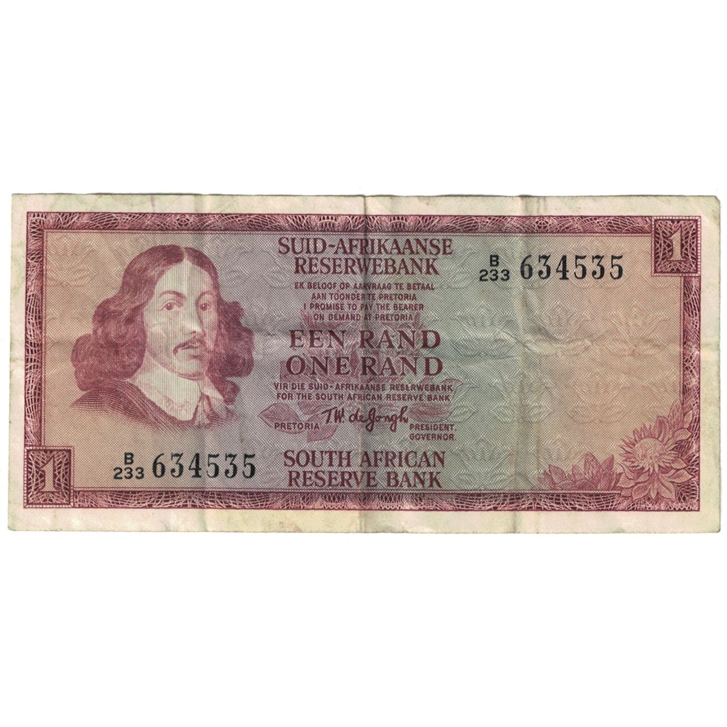 Banknote, South Africa, 1 Rand, KM:109a, VG(8-10)