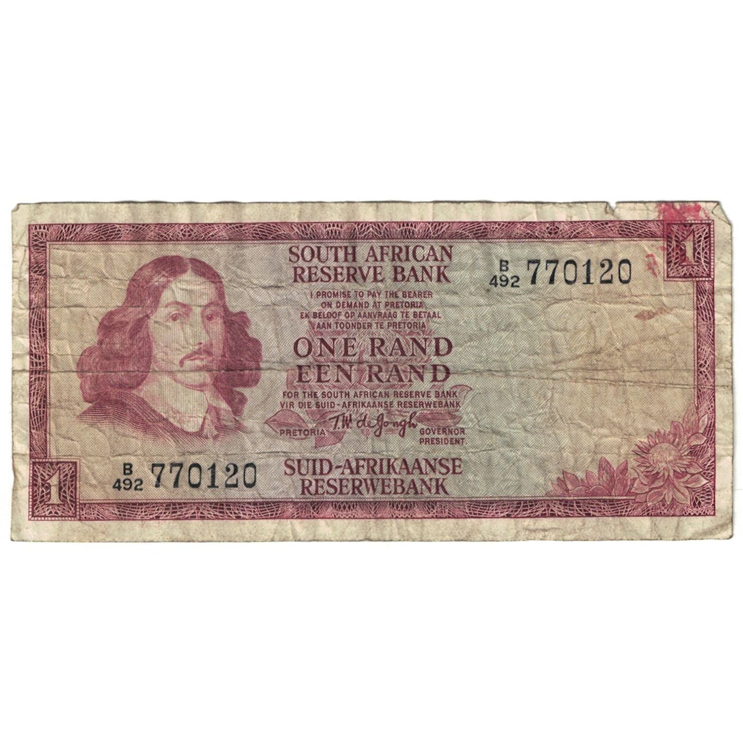 Banknote, South Africa, 1 Rand, KM:109a, VG(8-10)