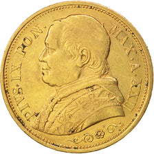 ITALIAN STATES, PAPAL STATES, Pius IX, 20 Lire, 1867, Roma, EF(40-45), KM 1382.3