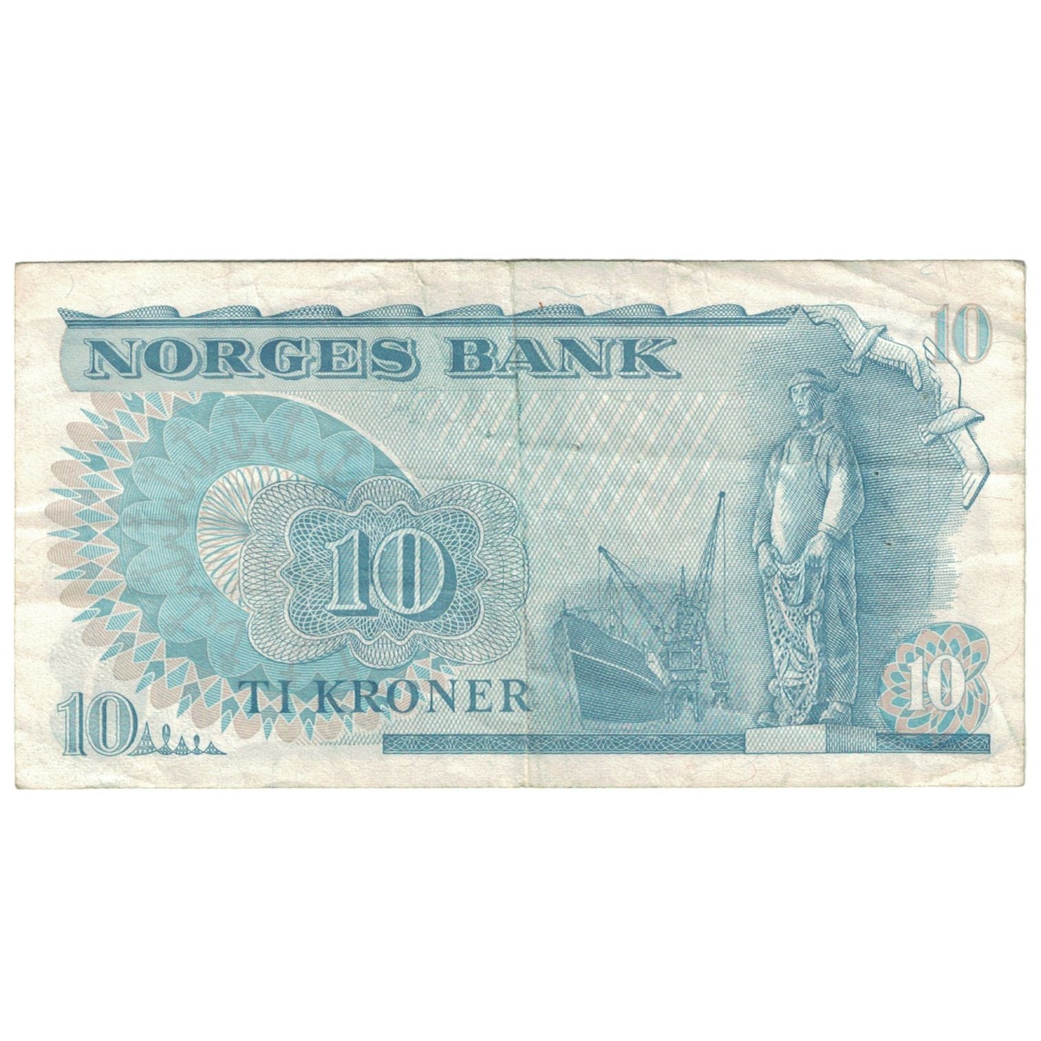 Banconote, Norvegia, 10 Kroner, 1983, KM:36b, B