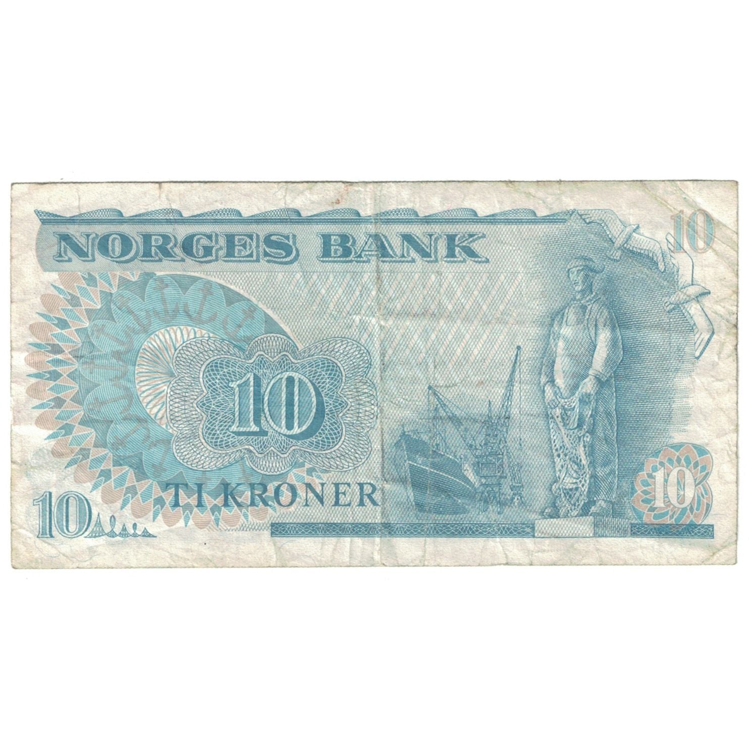 Billet, Norvège, 10 Kroner, 1983, KM:36b, B