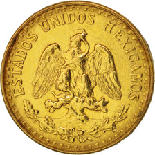 México, 2 Pesos, 1945, Mexico City, MBC, Oro, KM:461