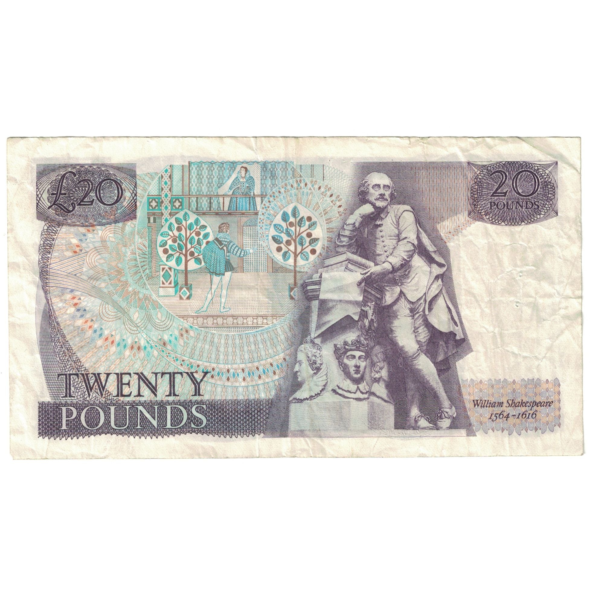 Banknote, Great Britain, 20 Pounds, 1991-1993, KM:384b, VG(8-10)