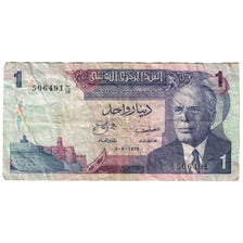 Billet, Tunisie, 1 Dinar, 1972, 1972-08-03, KM:67a, B