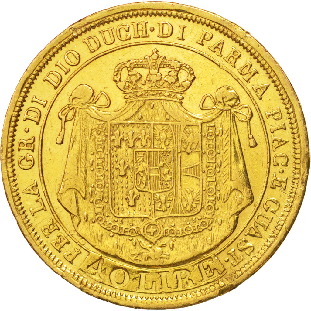 ITALIAN STATES, PARMA, Maria Luigia, 40 Lire, 1815, Parma, EF(40-45), Gold