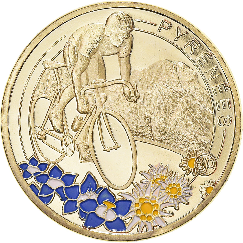 France, Token, Touristic token, Pyrénées, Col de l'Aubisque, MS(65-70), Copper