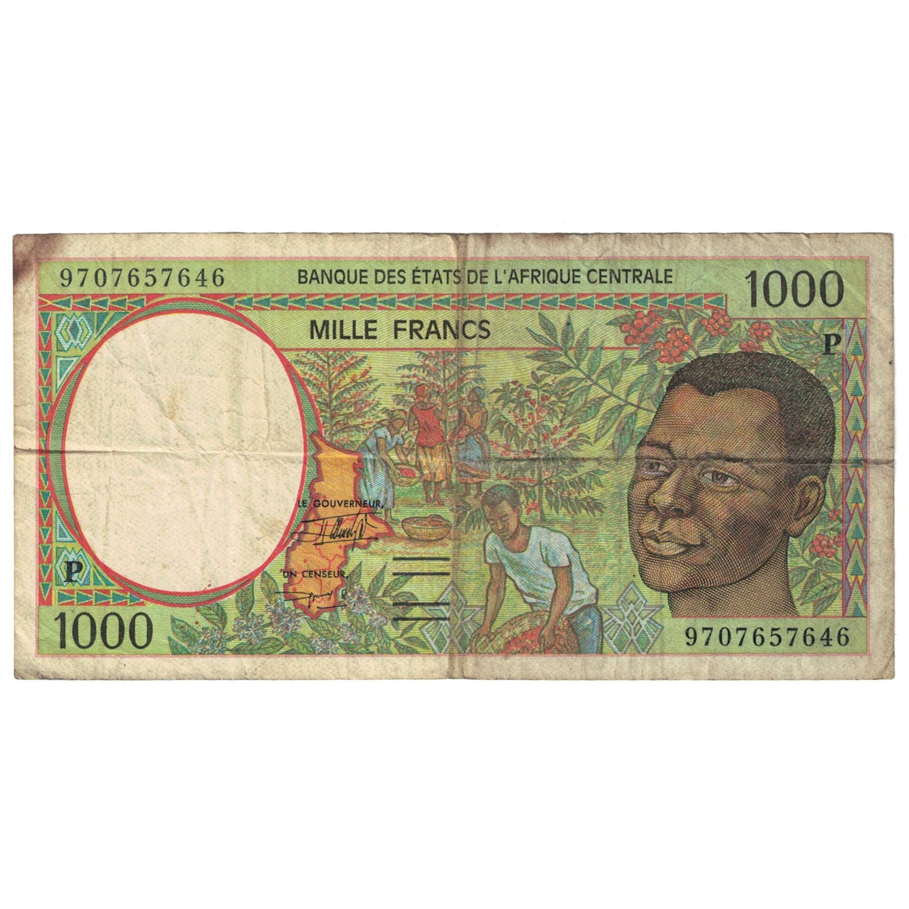 Banknote, Central African States, 1000 Francs, 1994, KM:102Cb, EF(40-45)