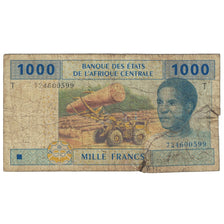 Banknote, Central African States, 1000 Francs, 2002, KM:507F, AG(1-3)