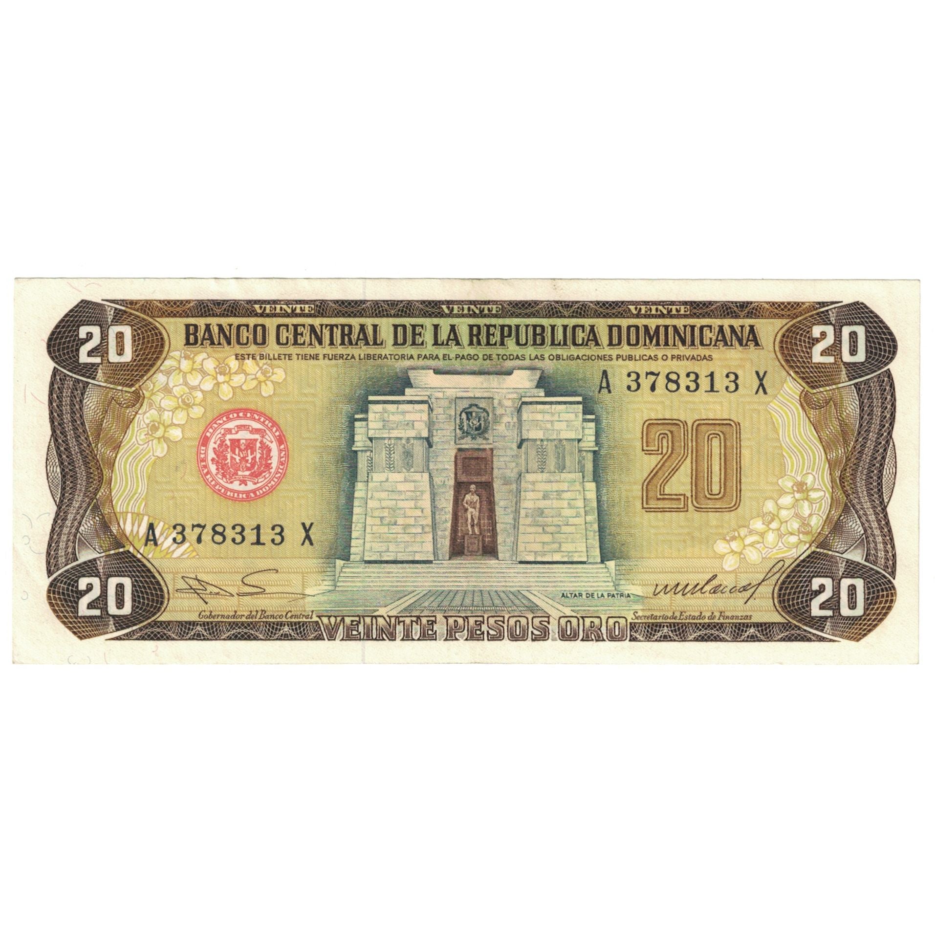 Billet, République Dominicaine, 20 Pesos Oro, 1988, 1988, KM:120c, NEUF