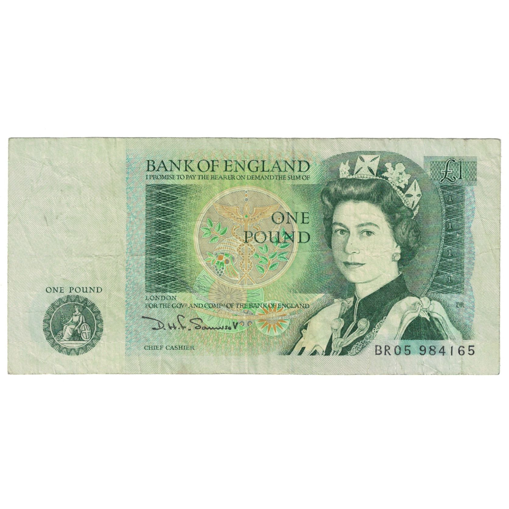 Banknote, Great Britain, 1 Pound, Undated (1978-84), KM:377b, AU(55-58)