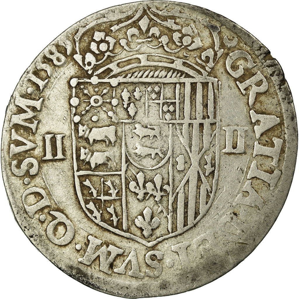 Moneda, ESTADOS FRANCESES, Béarn, 1/4 Écu de Béarn, 1/4 Ecu, 1585, Pau, MBC