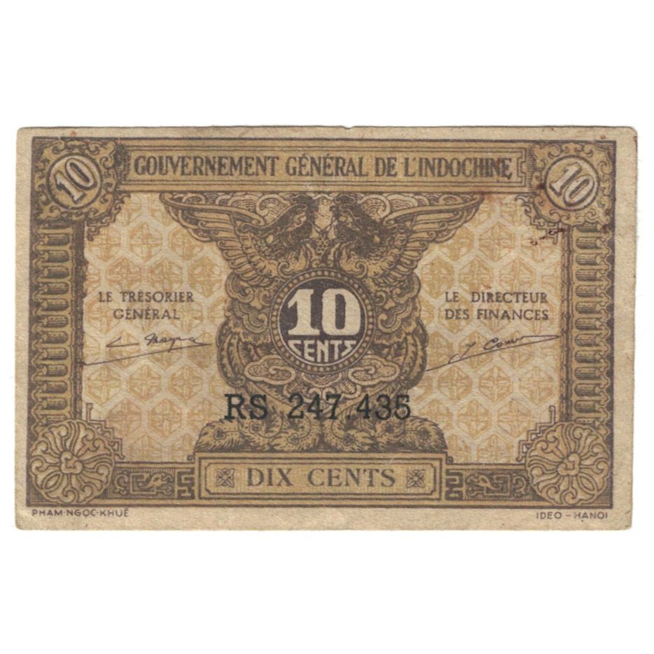 Banknote, FRENCH INDO-CHINA, 10 Cents, KM:89a, UNC(63)