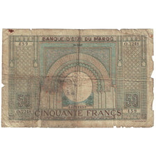 Banknote, Morocco, 50 Francs, 1945, 1945-03-01, KM:21, AG(1-3)
