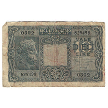 Banknote, Italy, 10 Lire, KM:32a, VG(8-10)