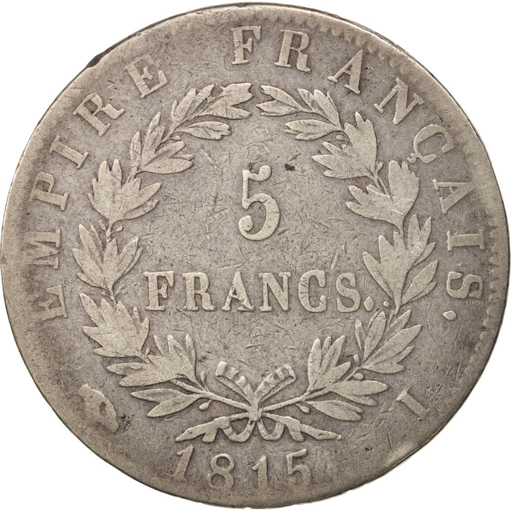 France, Napoléon I, 5 Francs, 1815, Limoges, VF(20-25), Silver, KM:704.4