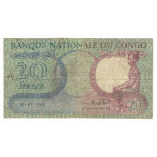 Banknote, Congo Democratic Republic, 20 Francs, 1962, 1962-05-15, KM:4a