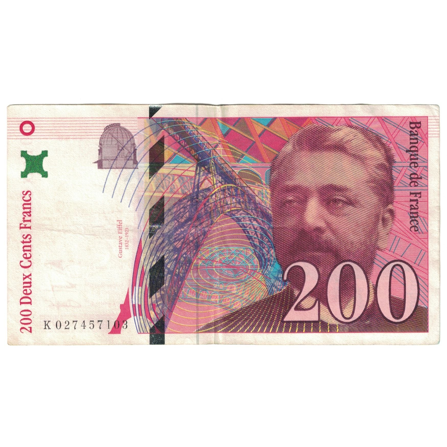France, 200 Francs, Eiffel, 1996, K.027, VF(20-25), Fayette:75.02, KM:159b