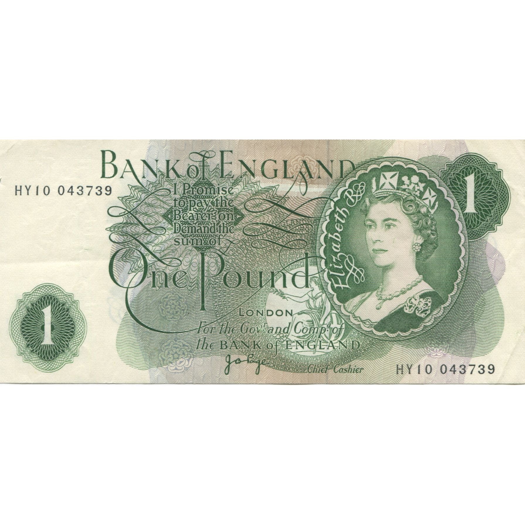 Geldschein, Großbritannien, 1 Pound, KM:374g, UNZ-
