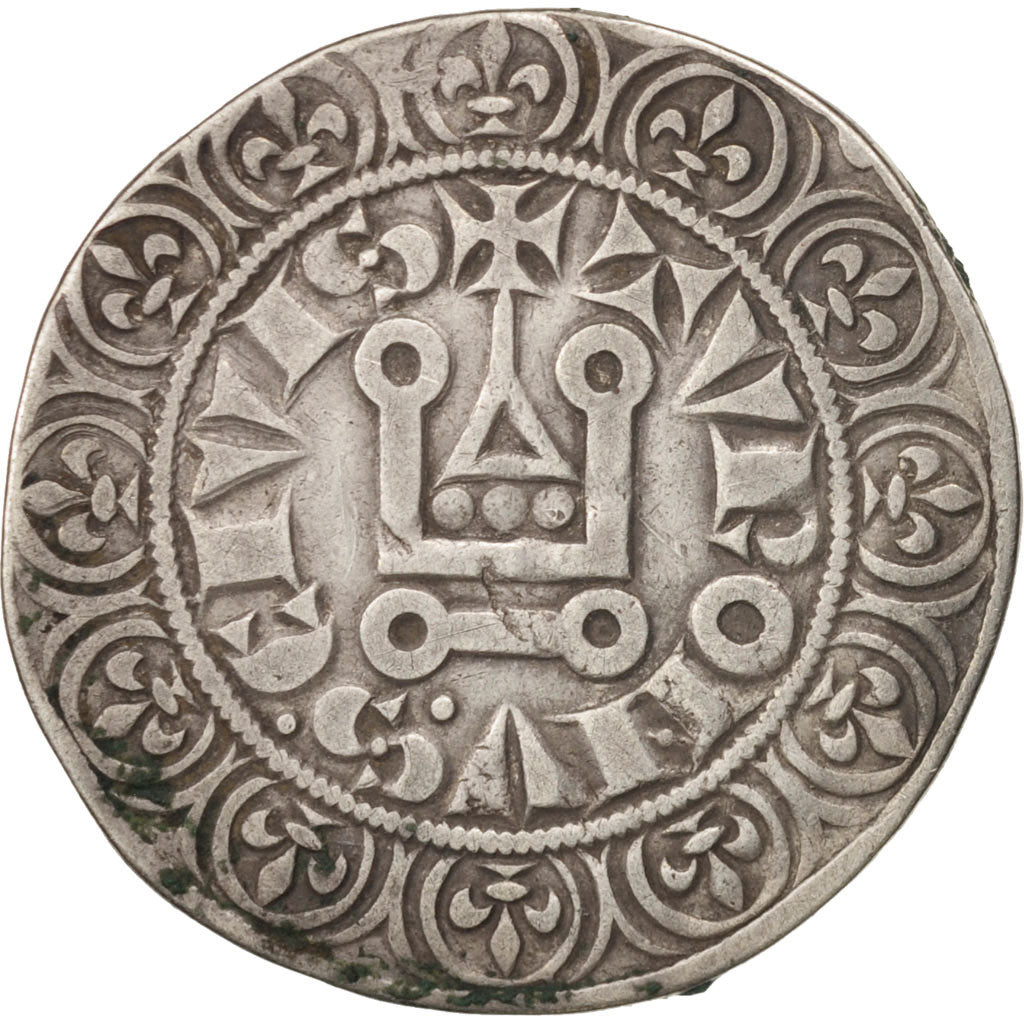 France, Louis IX, Gros Tournois, EF(40-45), Silver, Duplessy:190D
