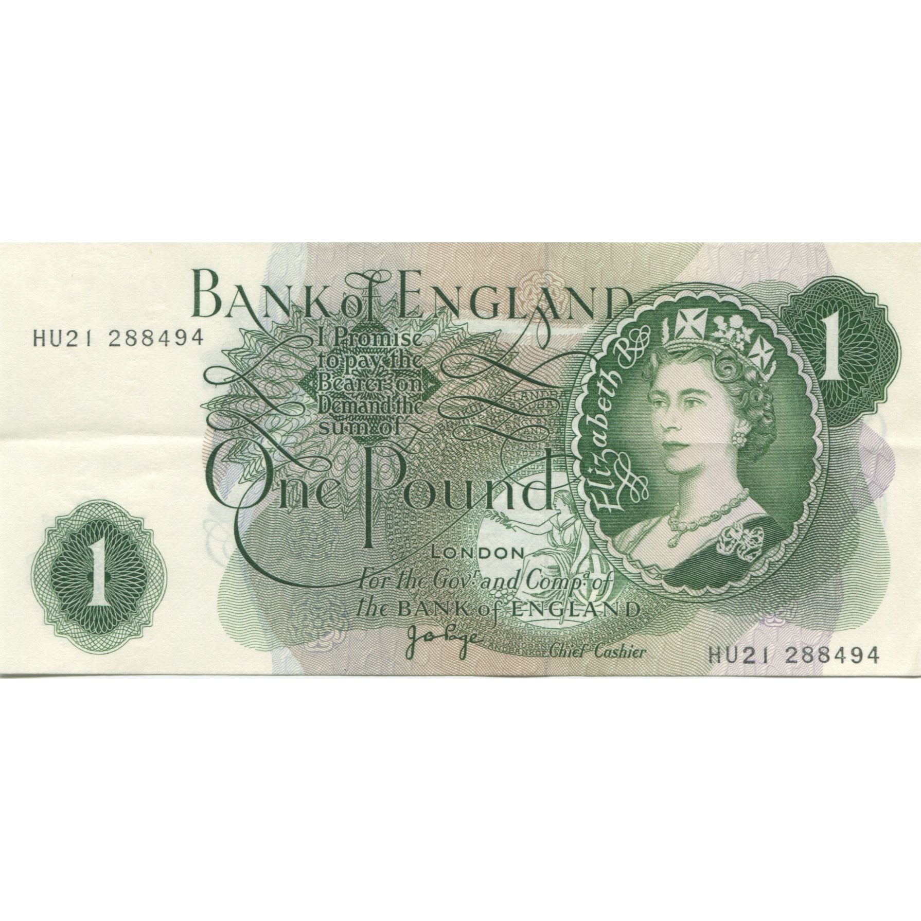 Banconote, Gran Bretagna, 1 Pound, KM:374g, SPL-