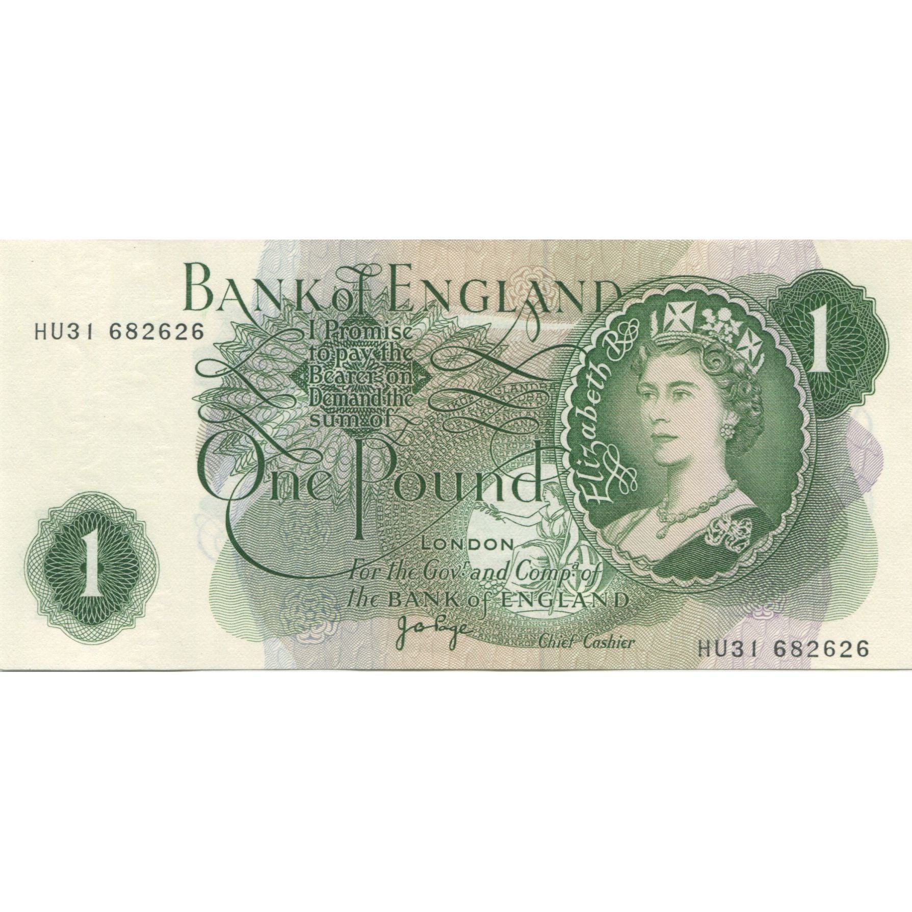 Banconote, Gran Bretagna, 1 Pound, KM:374g, FDS