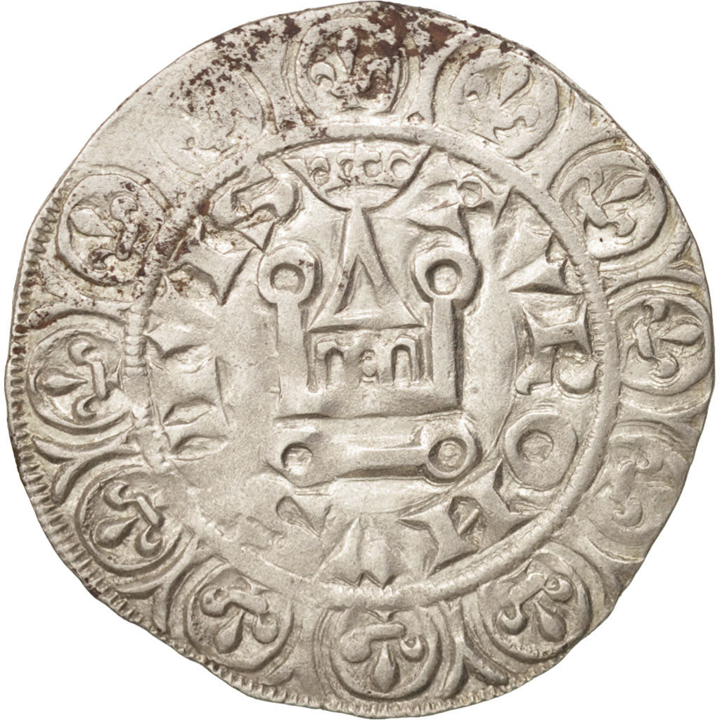 France, Philippe VI, Gros à la queue, EF(40-45), Silver, Duplessy:265