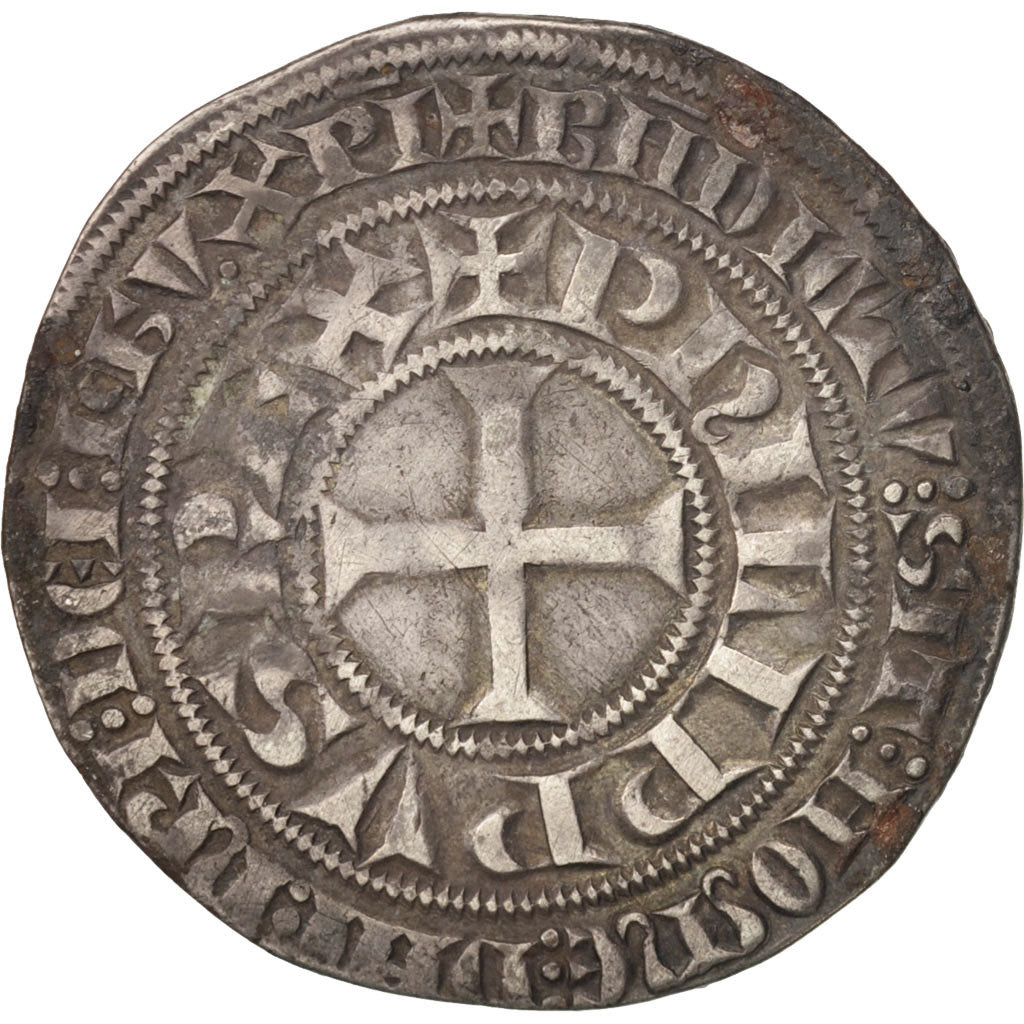 Coin, France, Philip IV, Gros Tournois, EF(40-45), Silver, Duplessy:213