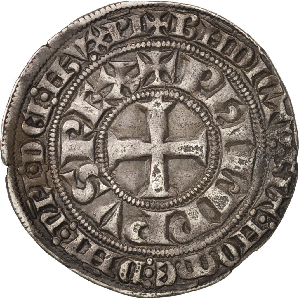 Francia, Philippe IV, Gros Tournois, BB, Argento, Duplessy:214