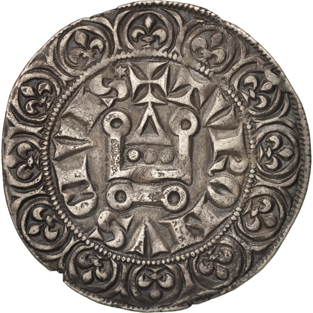 Francia, Philippe IV, Gros Tournois, BB, Argento, Duplessy:214
