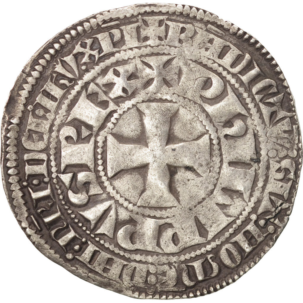 Munten, Frankrijk, Filip IV, Gros Tournois, FR+, Zilver, Duplessy:214
