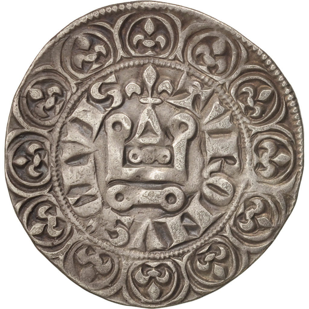 France, Philippe IV, Gros Tournois au lis, AU(50-53), Silver, Duplessy:217