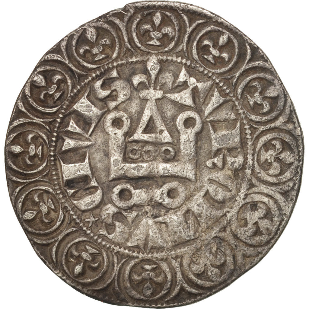 Münze, Frankreich, Philip IV, Gros Tournois, SS, Silber, Duplessy:217