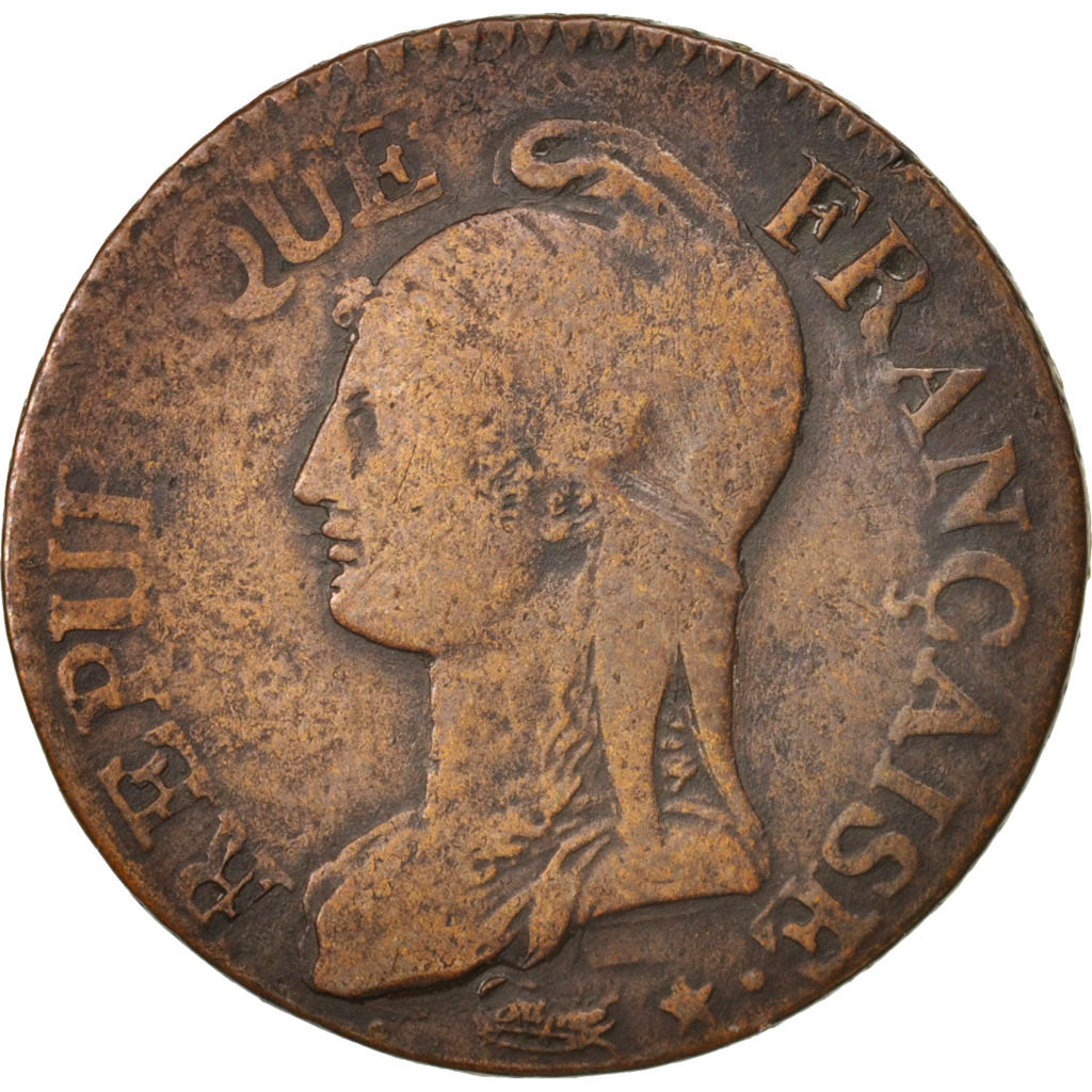 France, Dupré, CNIQ Centimes, 1796, Limoges, B+, Cuivre, Gadoury:125