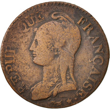 France, Dupré, CNIQ Centimes, 1796, Limoges, B+, Cuivre, Gadoury:125