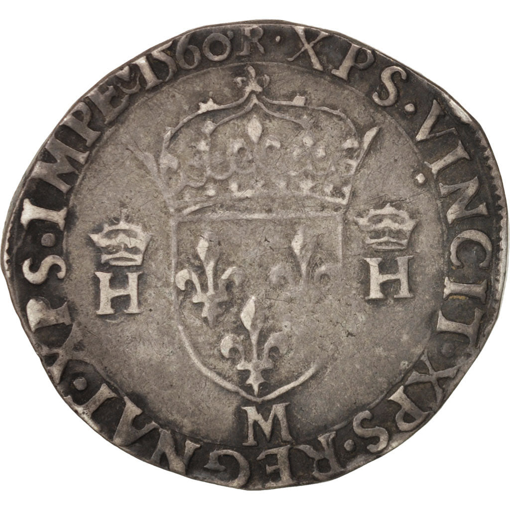 France, François II, Teston, 1560, Toulouse, TTB, Argent, Sombart:4572