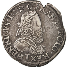 Moneda, Francia, Teston, Teston, 1575, Nantes, MBC, Plata, Sombart:4654