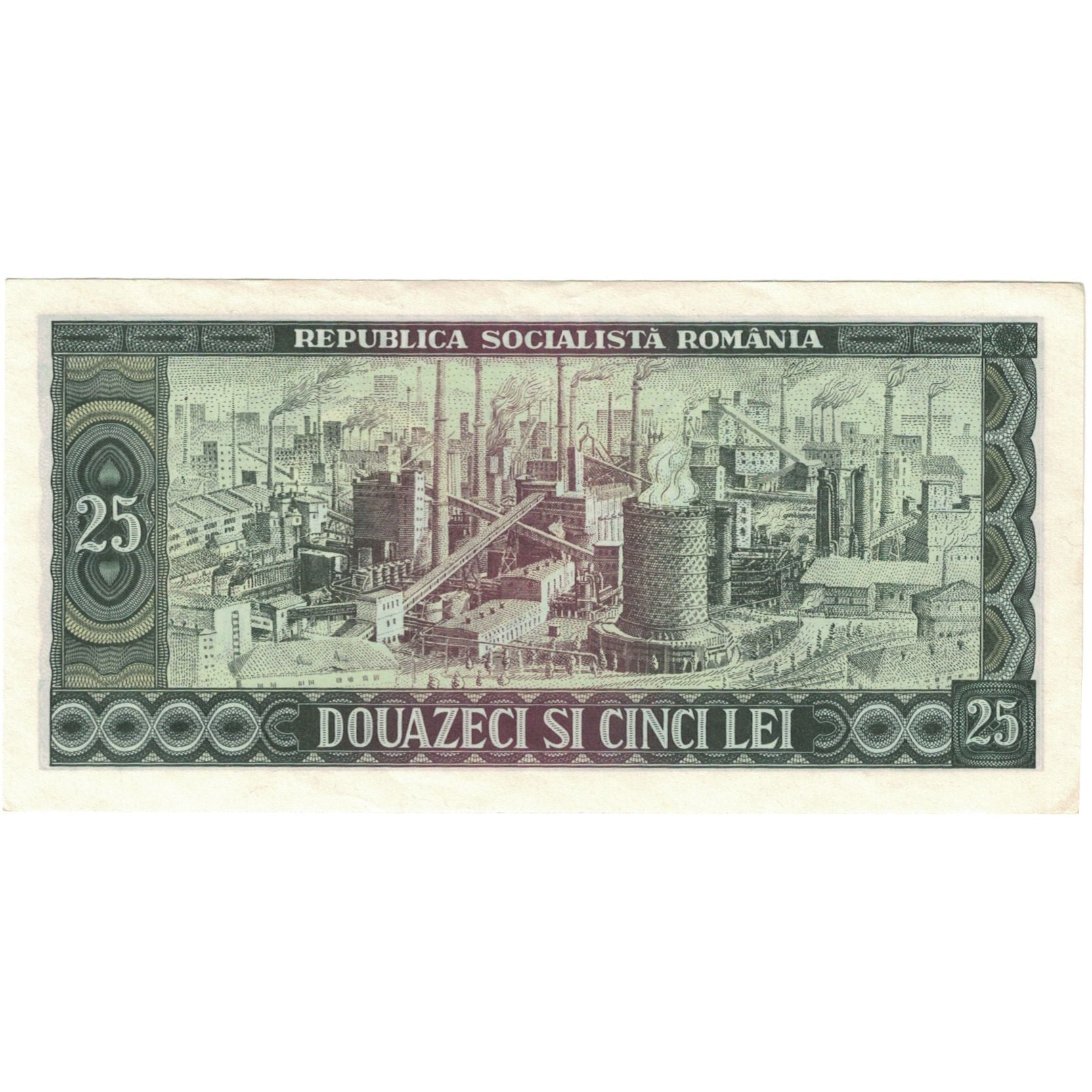 Banconote, Romania, 25 Lei, 1966, KM:95a, MB+