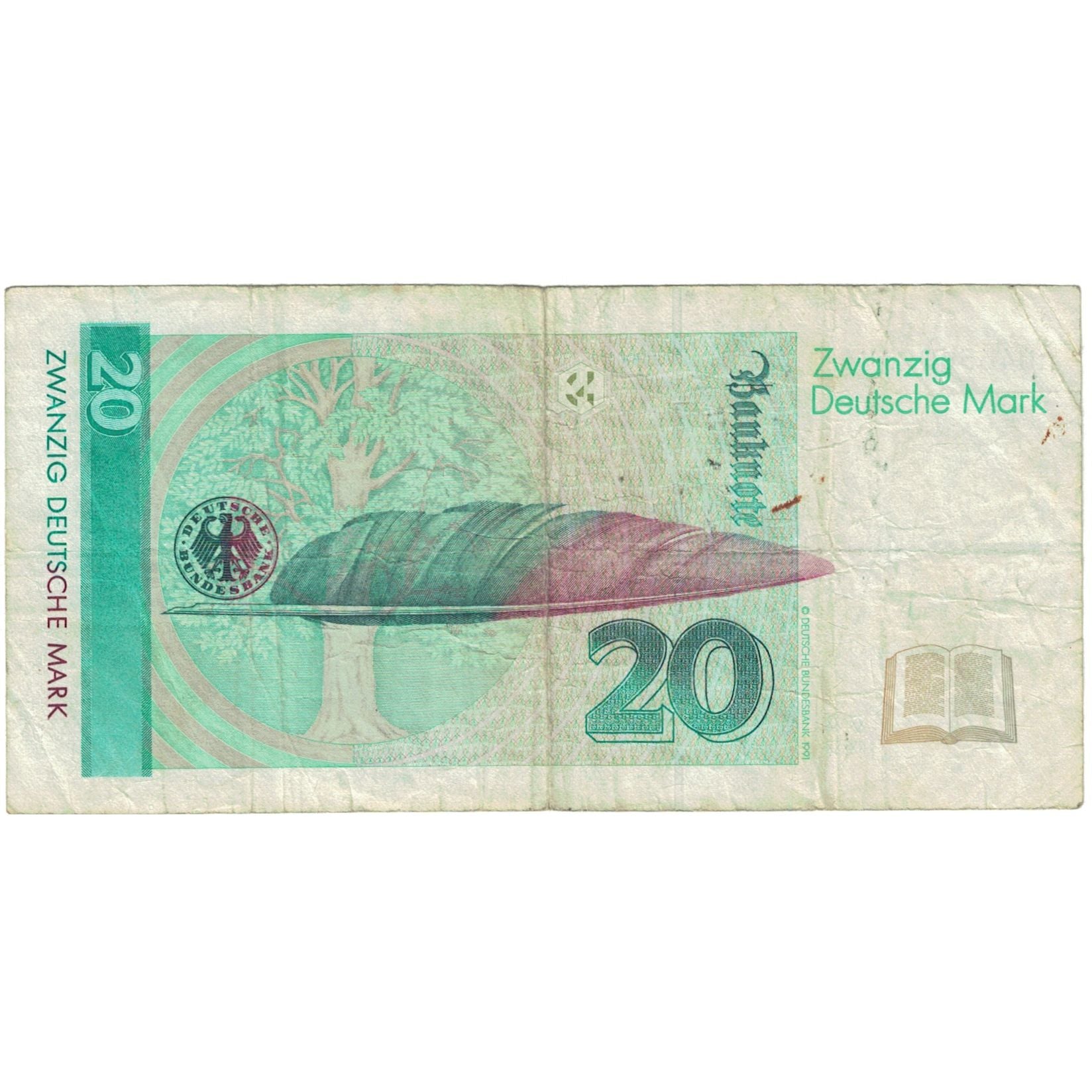 Banknote, GERMANY - FEDERAL REPUBLIC, 20 Deutsche Mark, 1993, 1993-10-01