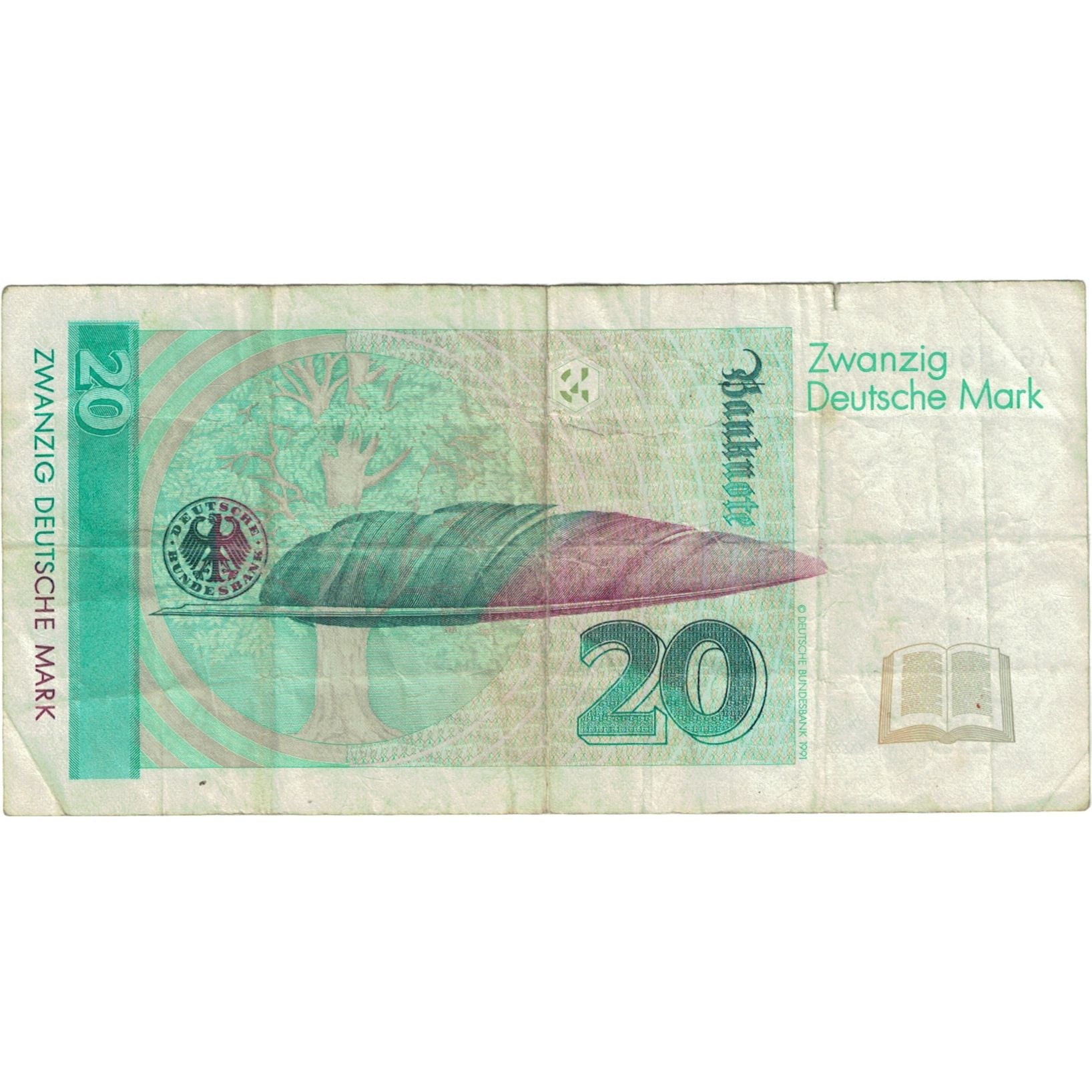 Banknote, GERMANY - FEDERAL REPUBLIC, 20 Deutsche Mark, 1993, 1993-10-01