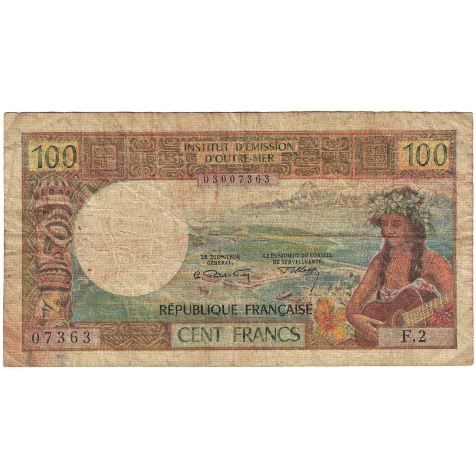 Banknote, New Caledonia, 100 Francs, 1972, KM:63a, VG(8-10)